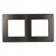 Рамка для розеток и выключателей серия 12 12-5102-12 на 2 поста, сатин, графит | Б0052515 ЭРА