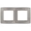 Рамка для розеток и выключателей ЭРА Серия 12 12-5002-16 на 2 поста, титан | Б0065737