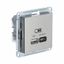 Розетка USB AtlasDesign тип A+C 45Вт QC PD высокоскор. ЗУ механизм шампань SE ATN000529 APC