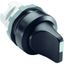 Переключатель M3SS1-10B (короткая ручка) черный 3-х позиционный без подсветки (только корпус) с фиксацией | 1SFA611210R1006 ABB