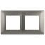 Рамка для розеток и выключателей 2 поста титан пластик ЭРА Elegance 14-5002-16 - Б0065815