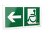 Знак безопасности PS-42226.E72 "Напр. движения к эвакуац. выходу МГН налево" Белый свет a23576 BS