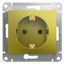 Розетка 1-м СП Glossa 16А IP20 250В с заземл. механизм фисташк. SE GSL001043 APC