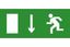 Эвакуационный знак ЭП09 Выход (левосторонний) 140x280 мм | 140280 TechnoLux