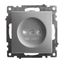 Розетка электрическая 1-местная (механизм) б/з, серия Катрин, серебро, GLS10-7109-03 | 39581 STEKKER FERON