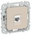 Розетка компьютерная СП FLITE РК5е-1-0-ФлЛ RJ45 кат.5E UTP механизм льняной IEK FI-K12-1-K88