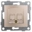 Механизм розетки компьютерной RJ45 1-местн. СП Bravo шампань GUSI С10К1-027