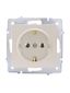 Розетка 1-м СП Vesna с заземл. ПБТ механизм жемчуж./бел. перламутр LEZARD 742-3088-122B