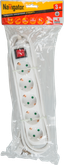 Удлинитель 5х3м с заземл. 10А IP20 71 557 NPE-S-05-300-ESC-3х0.75 3х0.75 выкл. Navigator 71557 19258
