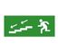 Знак эвакуационный "По лестнице вниз налево" 140х280 (наклейка) Technolux ЭП13 140280