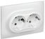 Розетка 2-м SKANDY 16А с заземл. без защ. шторок в сборе SK-R08W арктич. бел. IEK SK-R21-16-K01-F