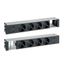 Двухсторонний врезной x12 розеточный блок, планка, 8x2P+E, 4xUSB з/у, 2 пустых модуля, черный, S400 | 47624000-138 Simon