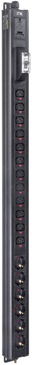 Блок распределения питания ITK BASE PDU PV1111 23U 1ф 16А 6SCHUKO 12C13 3м IEC60309 - BS-PV-43-12C13-06D-11 IEK