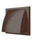 Выход стенной вытяжной с обратным клапаном 150х150 фланцем D100, из ASA пластика, цвет Коричневый - 1515К10ФВ кор ЭРА 12677