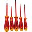 Набор диэлектрических отверток Ergonic с диэлектрическими пасатижами, бокорезами, ножом для снятия изоляции и отверткой тестером сети, 9 шт - 41399504 FELO
