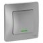 Переключатель одноклавишный BLANCA скрытой установки (cх.6) с подсветкой, 10а, 250В, алюминий - BLNVS010613 APC