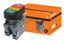 Кнопка двойная MPD4-11Y (зеленая/красная) (LED) в сборе d22мм/220В (ПУСК/СТОП) линза желтая | SQ0747-0056 TDM