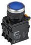 Кнопка с подсветкой d=22мм 1NO+1NC синяя MASTER | MI-BT60-11D-3-12-K07 IEK