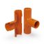 Тройник разборный оранжевый d16 мм (5шт/500 шт уп/кор) | PR13.02484 Промрукав Строитель