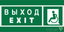 Знак безопасности NPU-2714.E64 "Указ. выхода для инвал. в креслах колясках (лев.)" Белый свет a20322 BS