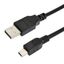 Кабель mini USB (male) штекер - USB-A штекер, длина 0,2 метра, черный (PE пакет) | 18-1131-2 REXANT MEET