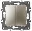 Переключатель 2-кл. СП Elegance 14-1106-04 10А IP20 250В 10AX механизм шампань Эра Б0034246