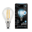 Лампа светодиодная филаментная LED 7 Вт 580 лм 4100К AC185-265В E14 шар P45 нейтральный шаговое диммирование выключателем Black Filament Gauss - 105801207-S