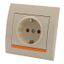 Розетка 1-м СП Дери 16А IP20 защ. шторки бакелит крем./крем. LEZARD 702-0303-124B