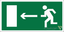 Знак безопасности BL-2010.E04: ''Направление к эвакуационному выходу налево'' - a13206 BS
