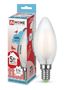 Лампа светодиодная LED-СВЕЧА-deco 5Вт свеча матовая 4000К нейтр. бел. E14 450лм 210-240В IN HOME 4690612006765