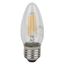 Лампа светодиодная филаментная LS CLB40 4W/865 230VFILCL RU 4Вт 6500К холод. бел. E27 470лм B угол пучка 300град. 220-240В (замена 40Вт) прозр. стекло OSRAM 4058075688049