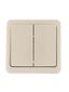 Выключатель 2-кл. 1п ОП Viola 10А IP20 крем. LEZARD 751-0300-101