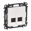 Розетка компьютерная 2-м Valena Life RJ45 кат.5E UTP с лицев. панелью механизм бел. Leg 753441 Legrand