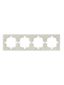 Рамка 4-м OSEN горизонт. квадрат сл. кость LEZARD 743-9000-149