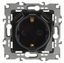 Розетка 2P+E 16A-250В, штор. с 2xUSB 5В-3А, Эра12, чёрный (10/100/2000) 12-4109-06 - Б0047845