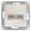 Механизм розетки компьютерной 2-м ATLAS DESIGN RJ45 + кат.5e жемчуг SchE ATN000485 APC
