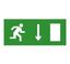 Знак эвакуационный "Выход (правосторонний)" 140х280 (наклейка) Technolux ЭП08 140280