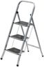 Лестница-стремянка стальная, 3 широкие ступени, A=67см, B=105см, C=267см, вес 4,7 кг - 65382 РОС