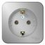 Розетка BLANCA наружная, с заземлением, без шторок, (тонкая), изолирующей пластиной 16А, 250В, алюминий - BLNRA110113 APC