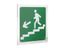 Знак безопасности PT-17176.E14"Напр. к эвакуац. выходу по лестн. вниз (лев.)" Белый свет a20663 BS