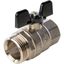 Кран шаровой со сгоном 3/4' ВН ручка бабочка - RG008Q0BRAL04D STOUT SVB-0007-000020