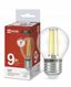 Лампа светодиодная LED-ШАР-deco 9Вт шар прозрачная 4000К нейтр. бел. E27 1040лм 230В IN HOME 4690612026282