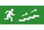 Эвакуационный знак ЭП14 По лестнице вверх направо 140x280 мм | 140280 TechnoLux