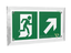 Знак безопасности PT-17328.E37 "Напр. к эвакуационному выходу направо вверх" Белый свет a22482 BS