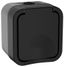 Розетка 1-местная с заземляющим контактом и крышкой TORS 16А IP55 графит - TS-R16-16-55-K53 IEK