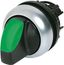 Переключатель с поворотной ручкой 3-х позиционный 40 град. без фиксации зеленый подсветкой, M22-WLK3-G - 216837 EATON