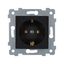 Мария Механизм розетки одноместной с заземляющим контактом скрытой установки РС16-445 Антрацит - 110038 Кунцево