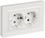 Розетка 2-м СП BRITE РСПл12-3-БрБ 16А в сборе с заземл. без защ. шторок плоская бел. IEK BR-R27-16-K01-F