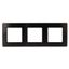 Рамка для розеток и выключателей серия 12 12-5103-06 на 3 поста, сатин, чёрный | Б0052524 ЭРА