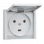 Розетка 1-м СП Plexo 20А IP44 230В 2P+E сер. Leg 055703 Legrand